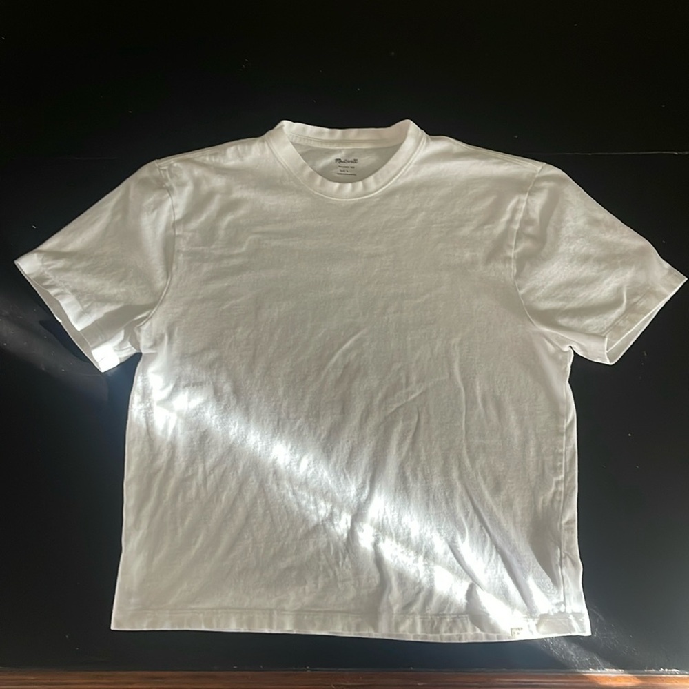 Three Madewell large t-shirts. Like New. Fit is short and wide.